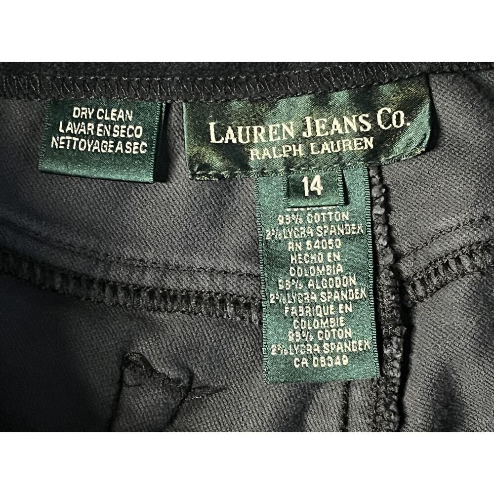 Lauren Jeans Co Jeans Womens 14 Dark Gray Velvet High Rise Straight Leg Stretch - Picture 5 of 8